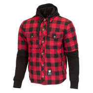Merlin Deadwood Rider Kevlar Red Rider Shirt over Hoodie - Fat Skeleton UK