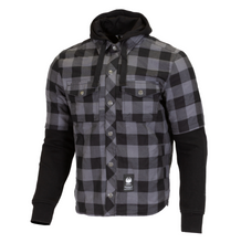 Merlin Deadwood Rider Kevlar Grey Rider Shirt over Hoodie - Fat Skeleton UK
