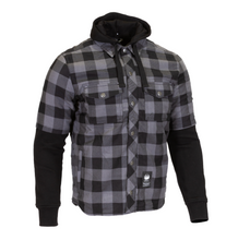Merlin Deadwood Rider Kevlar Grey Rider Shirt over Hoodie - Fat Skeleton UK