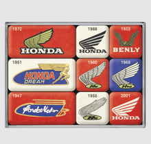 Honda Logo's through the ages 9 Piece Magnet Set - Fat Skeleton UK