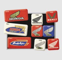 Honda Logo's through the ages 9 Piece Magnet Set - Fat Skeleton UK