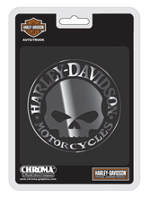 Harley-Davidson® Willie G Skull Chrome Injection Moulded Emblem - Fat Skeleton UK