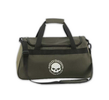 Harley Davidson Willie G Skull Green Sports Duffel Bag with Shoulder Strap - Fat Skeleton UK