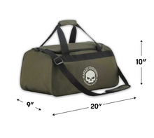 Harley Davidson Willie G Skull Green Sports Duffel Bag with Shoulder Strap - Fat Skeleton UK