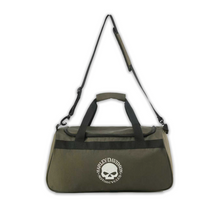 Harley Davidson Willie G Skull Green Sports Duffel Bag with Shoulder Strap - Fat Skeleton UK