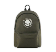 Harley Davidson Willie G Skull Grape Green Backpack - Fat Skeleton UK