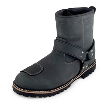 Black Leather Cruiser Rider Waterproof Boot - Fat Skeleton UK