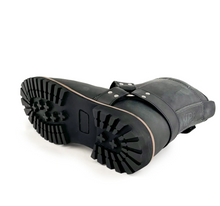 Black Leather Cruiser Rider Waterproof Boot - Fat Skeleton UK