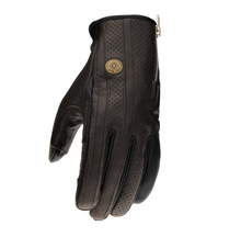 Cafe Retro Cruiser Rider Brown Leather Gloves - Fat Skeleton UK