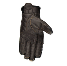 Cafe Retro Cruiser Rider Brown Leather Gloves - Fat Skeleton UK
