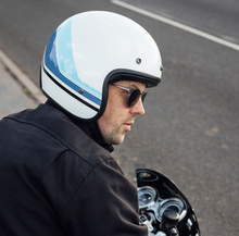 Merlin Low Profile Aero Stripe Open Face ECE 22-06 Helmet - Fat Skeleton UK