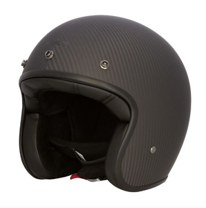 Merlin Low Profile Matt Carbon Fibre Low Profile Open Face Helmet Bund– Fat Skeleton UK