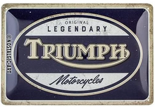 Original Legendary Triumph Motorcycles Metal Sign - Fat Skeleton UK