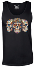Sugar Skull Triumvirate Biker Vest by Fat Skeleton