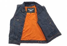 Heavyweight Biker Denim Cut Off with collar by Fat Skeleton