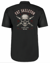 Fat Skeleton Sparkplug Skull Workshirt