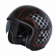 Merlin Falcon Classic Retro Jet Style helmet with drop down visor