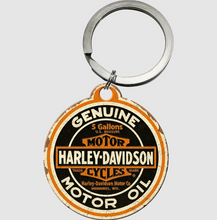 Harley Davidson Garage Genuine Motor Oil Key Ring