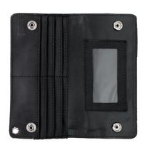7" Bi Fold Leather Wallet Heavy Duty Chain & "Lobster" Clip
