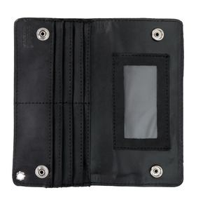7" Bi Fold Leather Wallet Heavy Duty Chain & "Lobster" Clip