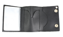 Lone Wolf Tri-Fold Leather Wallet with Security Chain