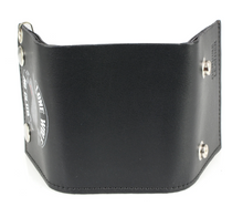 Lone Wolf Tri-Fold Leather Wallet with Security Chain
