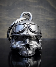 Biker Skull & Old School Helmet 3D Guardian Angel Bell
