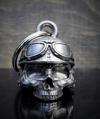 Biker Skull & Old School Helmet 3D Guardian Angel Bell