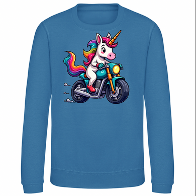 Kids Biker Rainbow Unicorn Sweatshirt