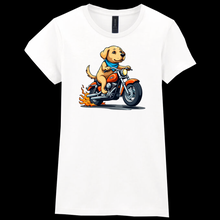 Ladies Biker Labrador Softstyle T Shirt