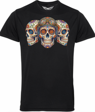 Sugar Skull Triumverate T Shirt by Fat Skeleton
