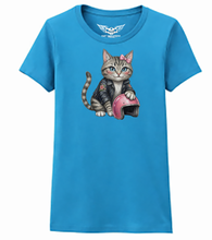 Biker Kitten Ladies Softstyle T Shirt