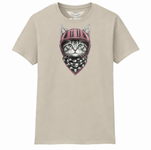 Pink Helmet Biker Kitty Ladies Softstyle T Shirt