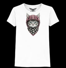 Pink Helmet Biker Kitty Ladies Softstyle T Shirt