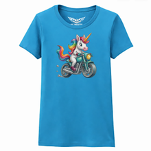 Biker Unicorn Ladies Softstyle T Shirt