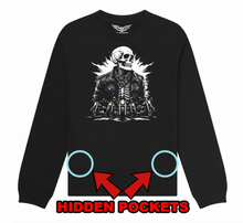 Brando Skeleton "Stealth" zip pocket Sweatshirt