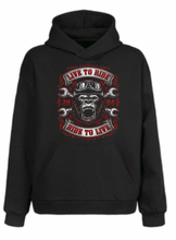 Biker Gorilla Hooded Sweatshirt