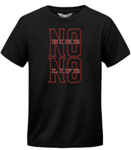 No Bike No Life Embroidered Effect Print T Shirt