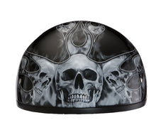 Daytona Helmets Silver Skulls Skull Cap DOT Helmet