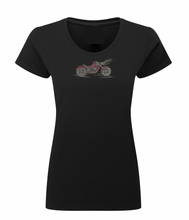 Ladies Night Cruise Pink & Silver Rhinestone Stud T Shirt