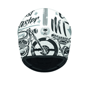 MT Jarama SV Art White And Black Full Face Motorcycle Helmet