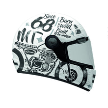 MT Jarama SV Art White And Black Full Face Motorcycle Helmet