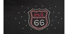 Ladies Route 66 Red Coloured Rhinestone Stud T Shirt
