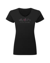 Ladies Group Therapy Coloured Rhinestone Stud T Shirt