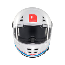 MT Jarama SV Plain White Full Face Motorcycle Helmet