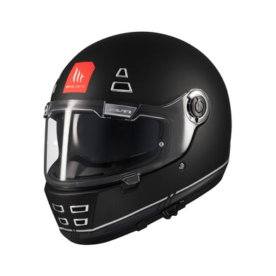 MT Jarama SV Plain Black Full Face Motorcycle Helmet