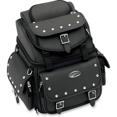 Saddlemen Back Seat / Sissy Bar Bag studded design, Motorcycle Accessories - Fat Skeleton UK