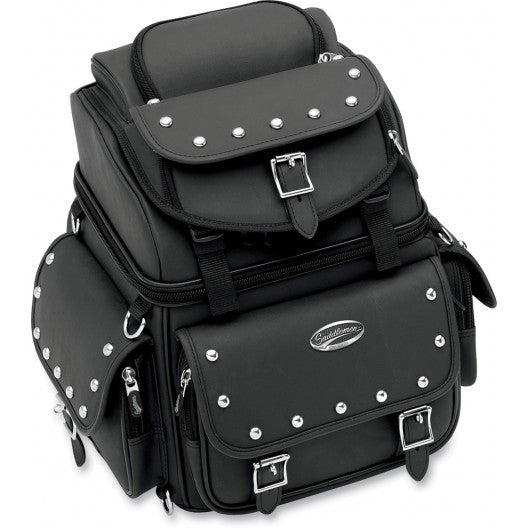 Saddlemen Back Seat / Sissy Bar Bag studded design, Motorcycle Accessories - Fat Skeleton UK