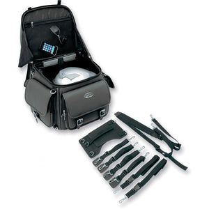 Saddlemen Back Seat / Sissy Bar Bag studded design, Motorcycle Accessories - Fat Skeleton UK