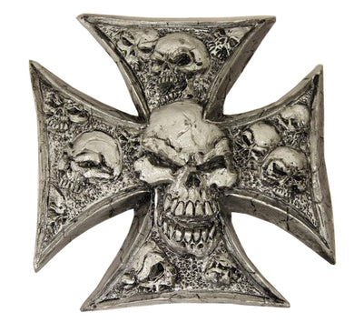 Lethal Threat Iron Cross Skulls 3D Decal, Lifestyle Accessories - Fat Skeleton UK